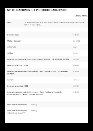 Crawler Excavators Caterpillar 309 CR