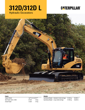 Crawler Excavators Caterpillar 312D L