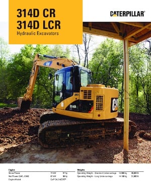 Crawler Excavators Caterpillar 314D CR