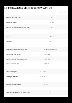 Crawler Excavators Caterpillar 315 GC