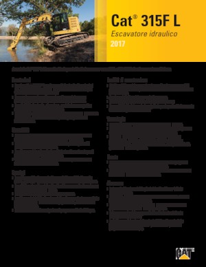 Paletli ekskavatörler Caterpillar 315F L