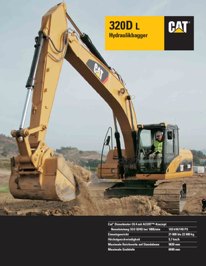 Paletli ekskavatörler Caterpillar 320D L