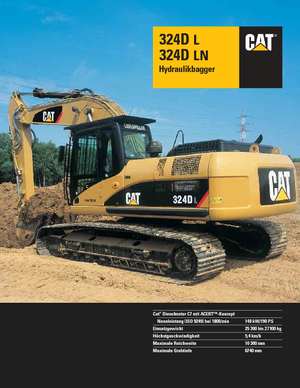Paletli ekskavatörler Caterpillar 324D LN
