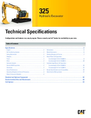 Crawler Excavators Caterpillar 325