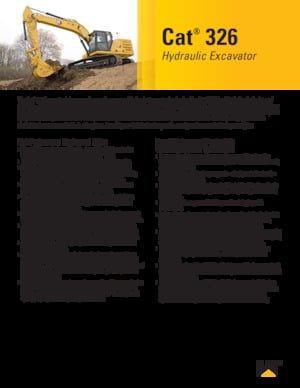 Paletli ekskavatörler Caterpillar 326