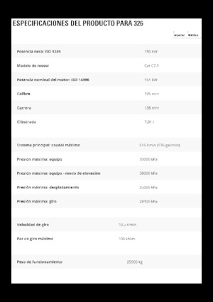 Paletli ekskavatörler Caterpillar 326