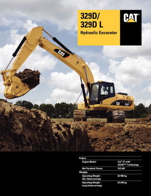 Paletli ekskavatörler Caterpillar 329D LN