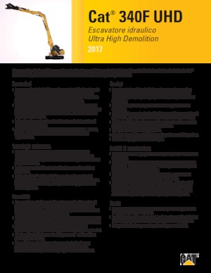 Paletli ekskavatörler Caterpillar 340F UHD