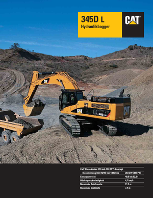 Paletli ekskavatörler Caterpillar 345D L