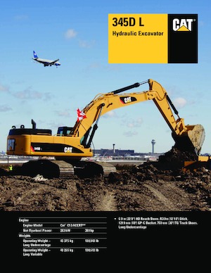 Paletli ekskavatörler Caterpillar 345D