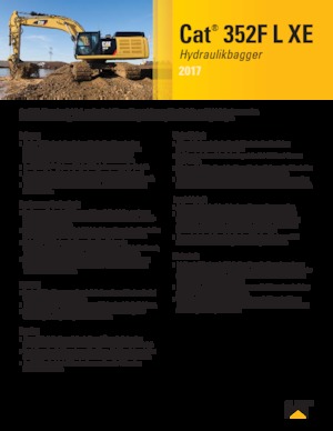 Paletli ekskavatörler Caterpillar 352F XE