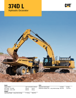 Crawler Excavators Caterpillar 374D L