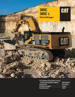 Paletli ekskavatörler Caterpillar 385C L