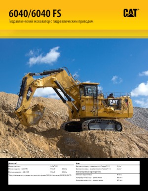 Paletli ekskavatörler Caterpillar 6040F S