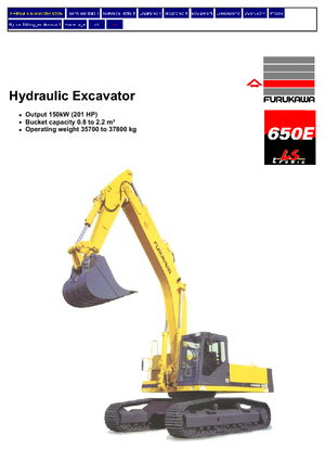 Paletli ekskavatörler Furukawa 650 E-LC