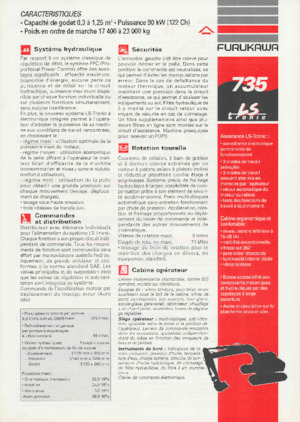 Paletli ekskavatörler Furukawa 735 LS-tronic