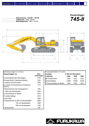 Crawler Excavators Furukawa 745-II LS