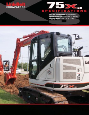 Crawler Excavators Link-Belt 75 X3 Spin Ace
