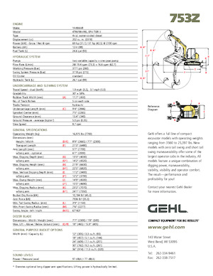 Crawler Excavators Gehl 753Z 