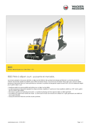 Crawler Excavators Neuson 8003