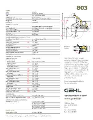 Paletli ekskavatörler Gehl 803