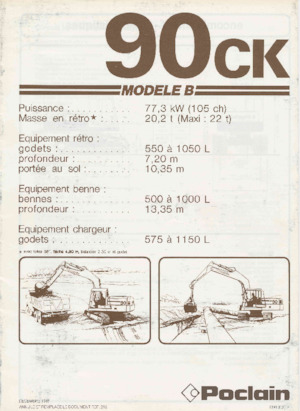 Malzeme İşleyiciler Case Poclain 90CK