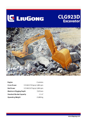 Crawler Excavators Liugong CLG923D 