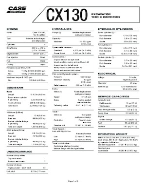 Paletli ekskavatörler Case CX 130