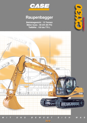 Paletli ekskavatörler Case CX 130