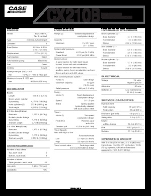 Crawler Excavators Case CX 210 B