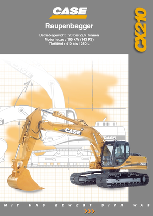 Paletli ekskavatörler Case CX 210
