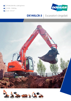 Paletli ekskavatörler Doosan DX140LCR-3