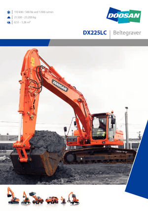 Paletli ekskavatörler Doosan DX 225 LC