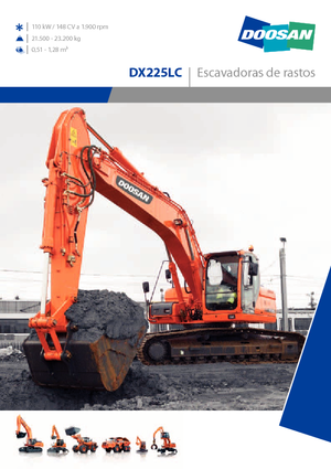 Paletli ekskavatörler Doosan DX 225 LC