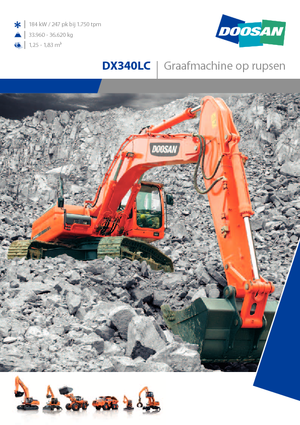 Paletli ekskavatörler Doosan DX 340 LC