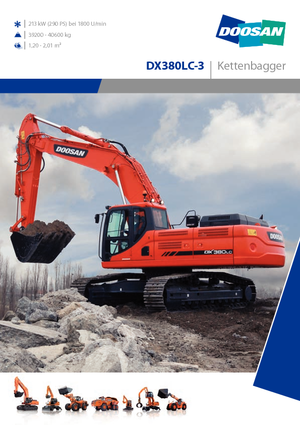 Paletli ekskavatörler Doosan DX380NLC-3