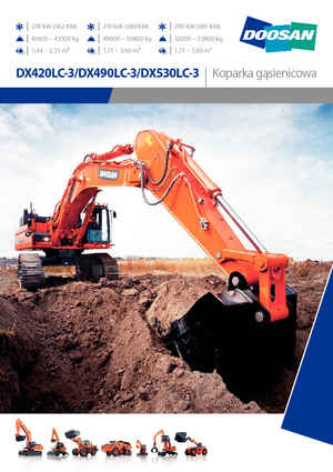 Paletli ekskavatörler Doosan DX490NLC-3