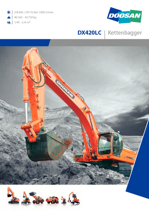 Paletli ekskavatörler Doosan DX 420 LC