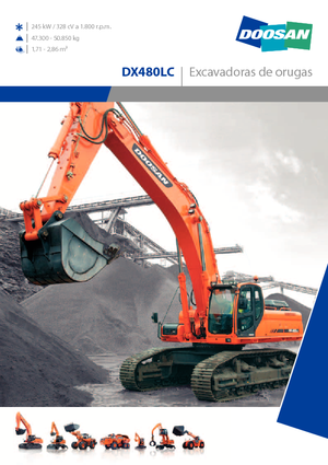 Paletli ekskavatörler Doosan DX 480 LC