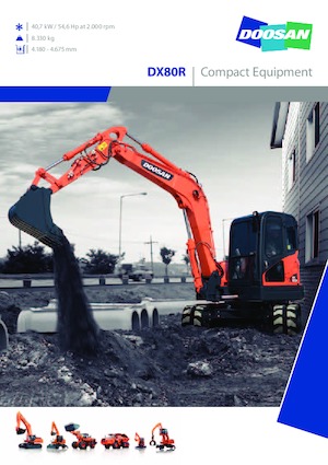 Paletli ekskavatörler Doosan DX 80 R 3