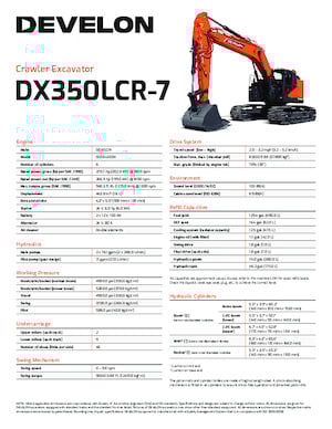 Crawler Excavators Develon DX350LCR-7