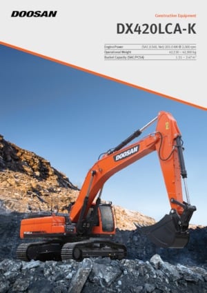 Paletli ekskavatörler Doosan DX420LCA-K