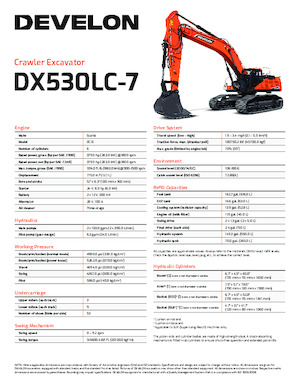 Crawler Excavators Develon DX530LC-7