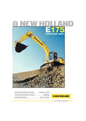 Paletli ekskavatörler New Holland E 175