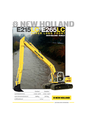 Paletli ekskavatörler New Holland E 265 LC