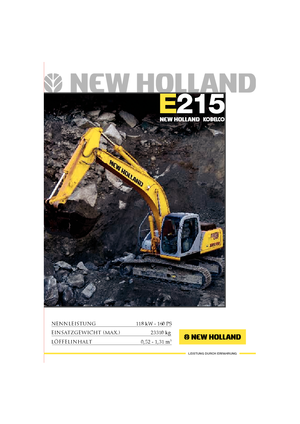 Paletli ekskavatörler New Holland E 215