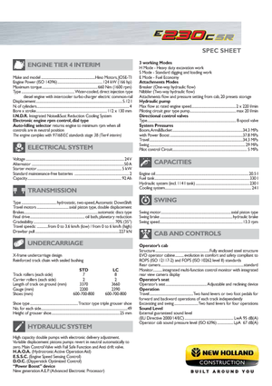 Paletli ekskavatörler New Holland E230C SR