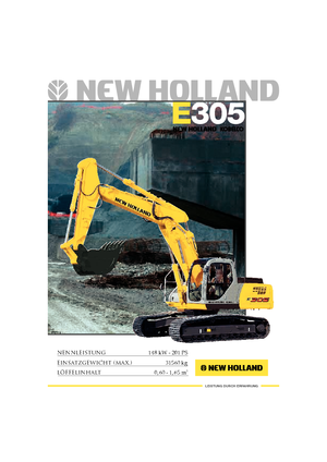 Crawler Excavators New Holland E 305