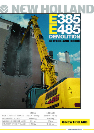 Paletli ekskavatörler New Holland E 385