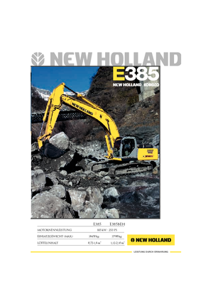 Paletli ekskavatörler New Holland E 385